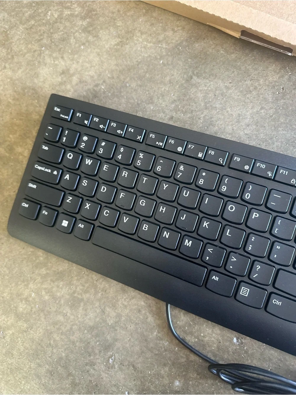 Lenovo Black Wired USB Keyboard with Matching Mouse